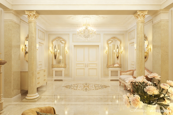 классический интерьер холла
