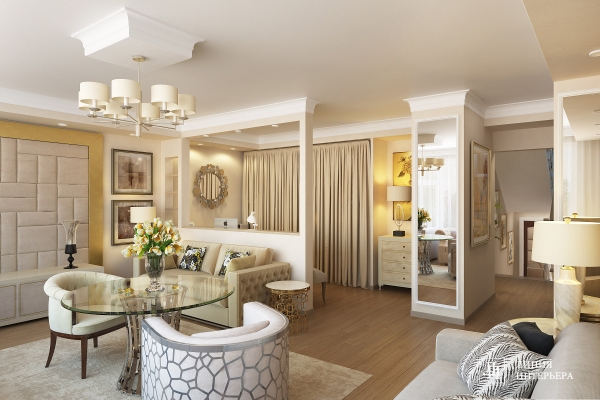 современная классика в интерьере салона