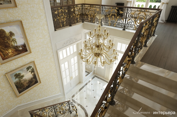 дизайн лестницы классика